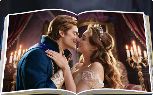 AI صورة تقبيل لتوضيح كتاب